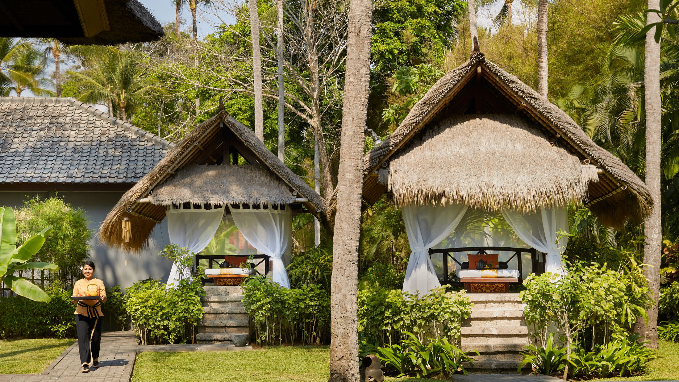 this is a photo of an outdoor spa bale at Melia Bali Indonesia