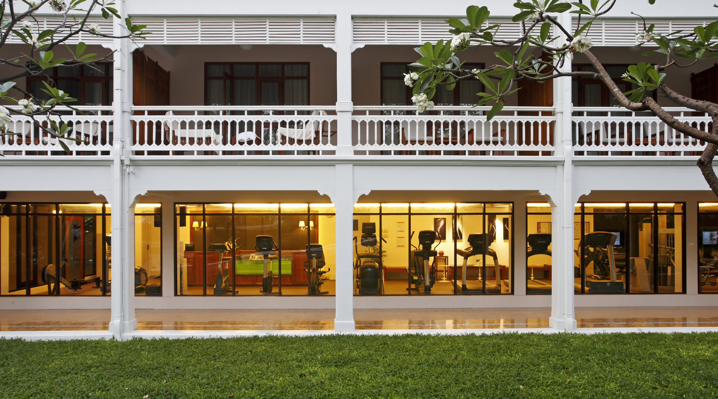 a large white building