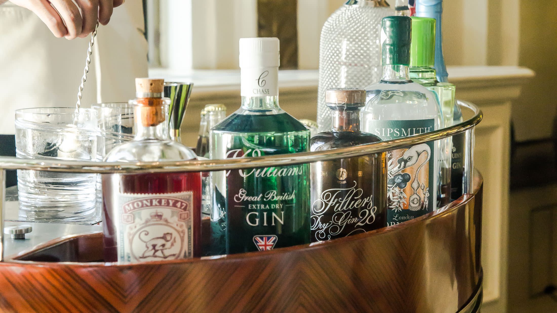 a close up of a bottle on the counter