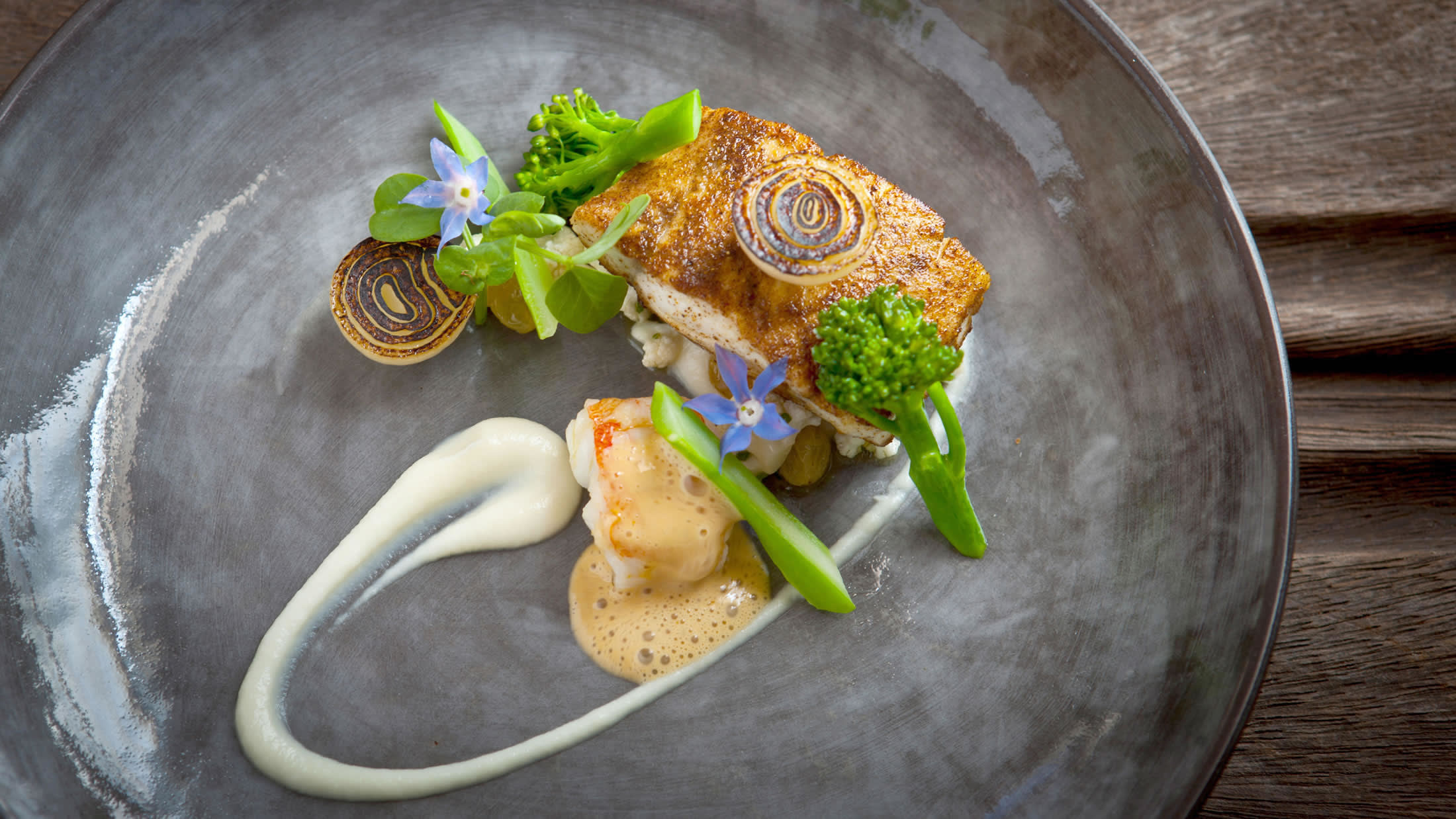 a plate of food with broccoli