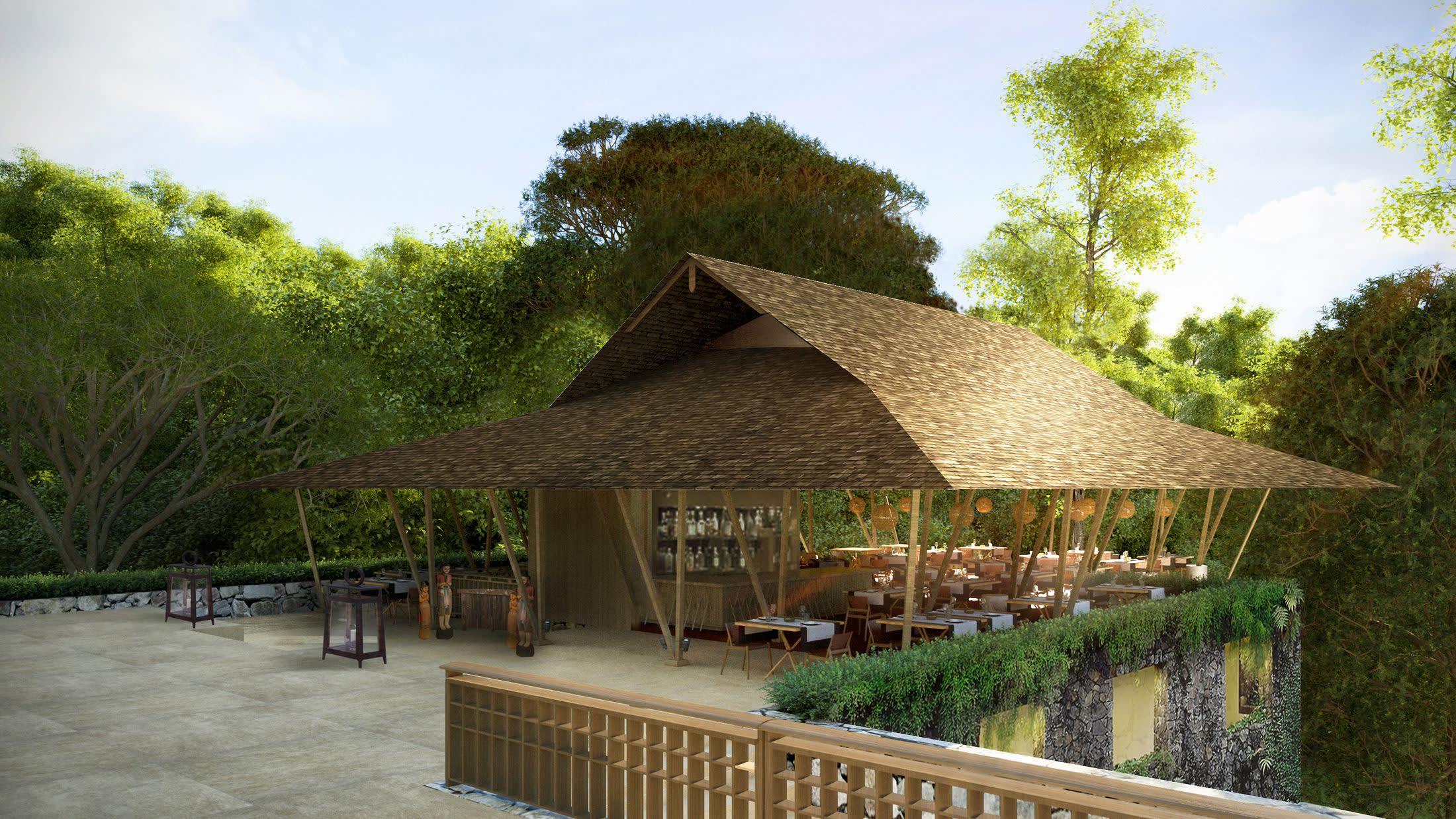 a house with bushes in front of a building