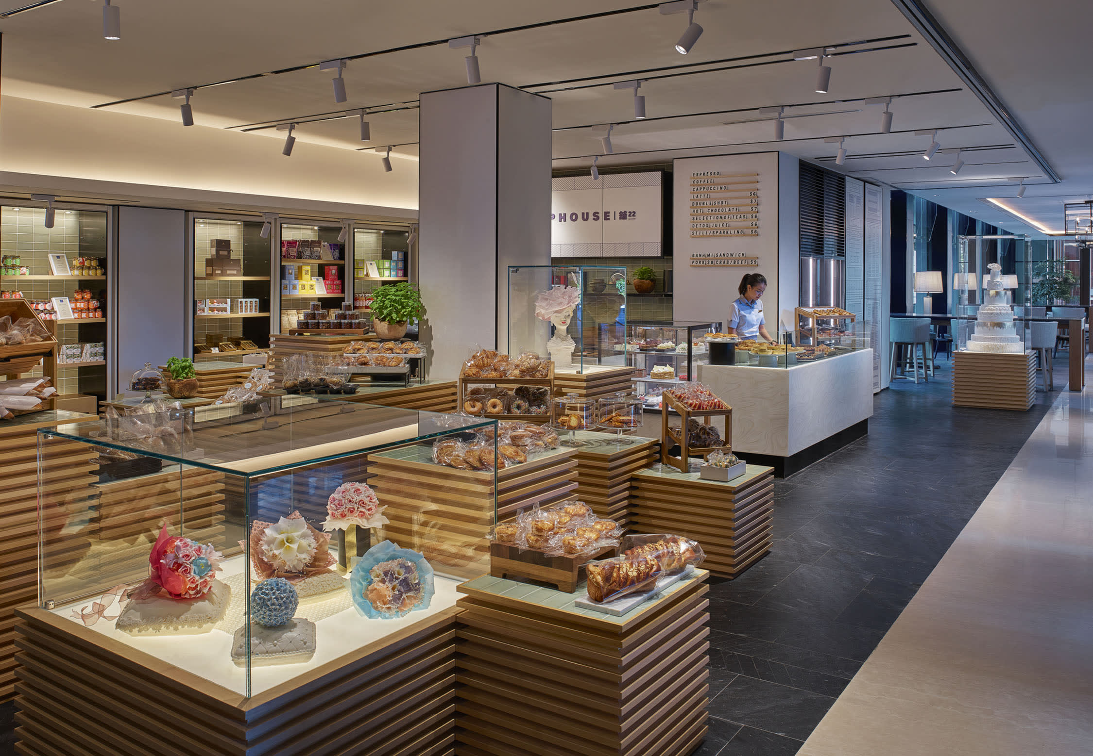 a room filled with furniture and a table