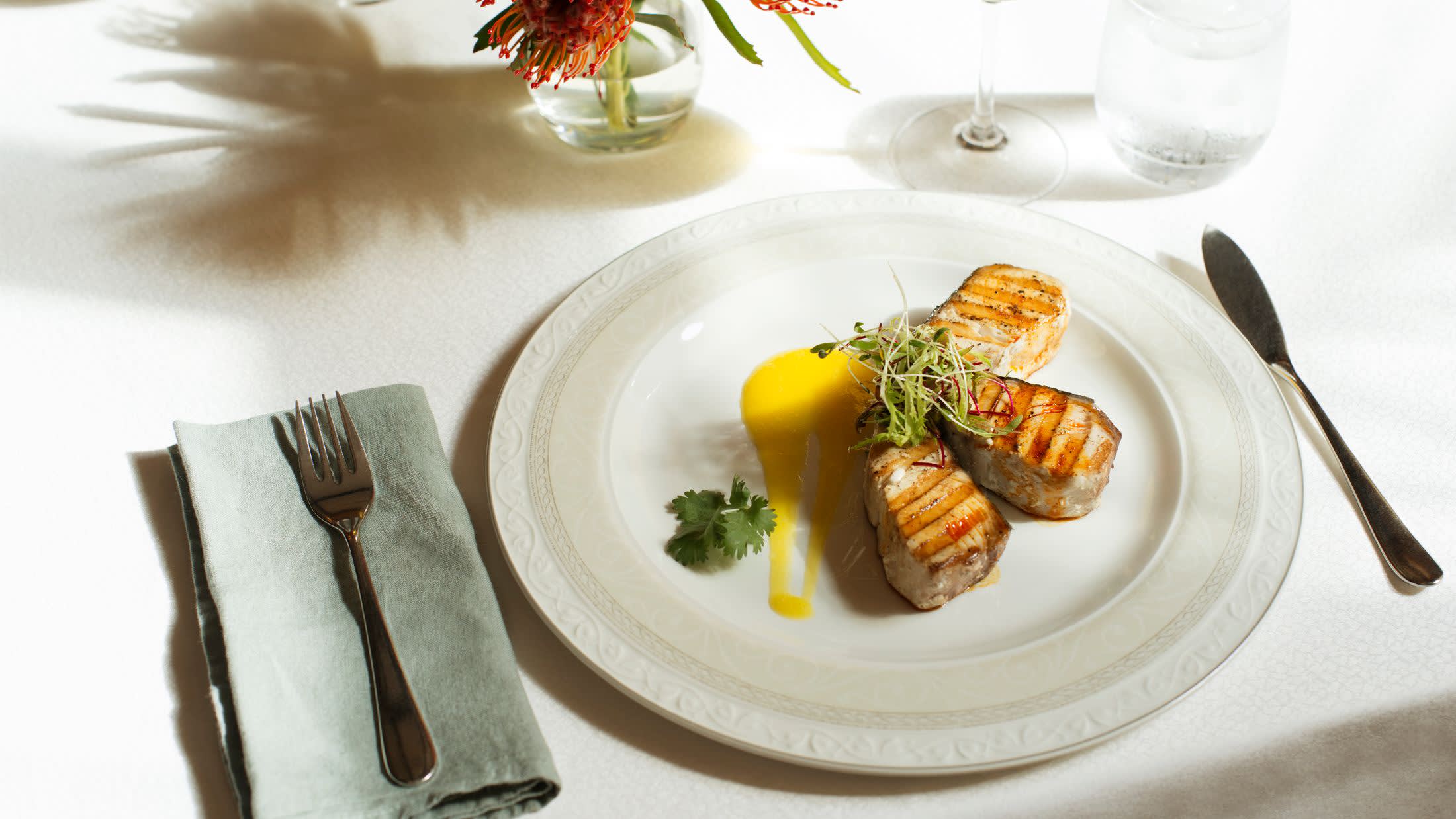 a plate of food on a table