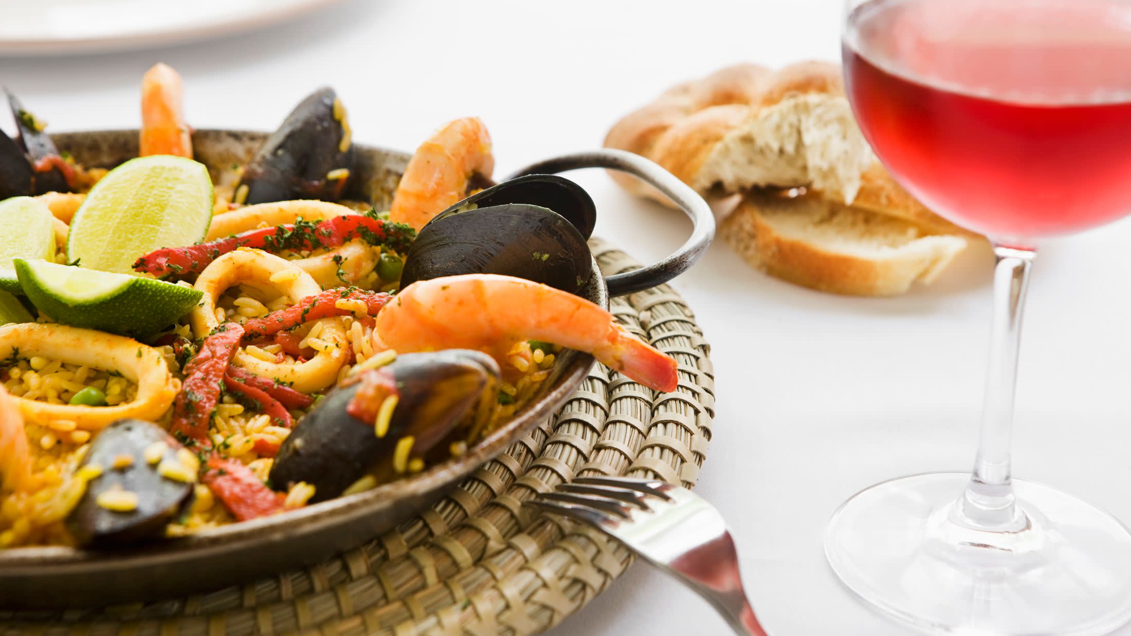 a plate of food on a table