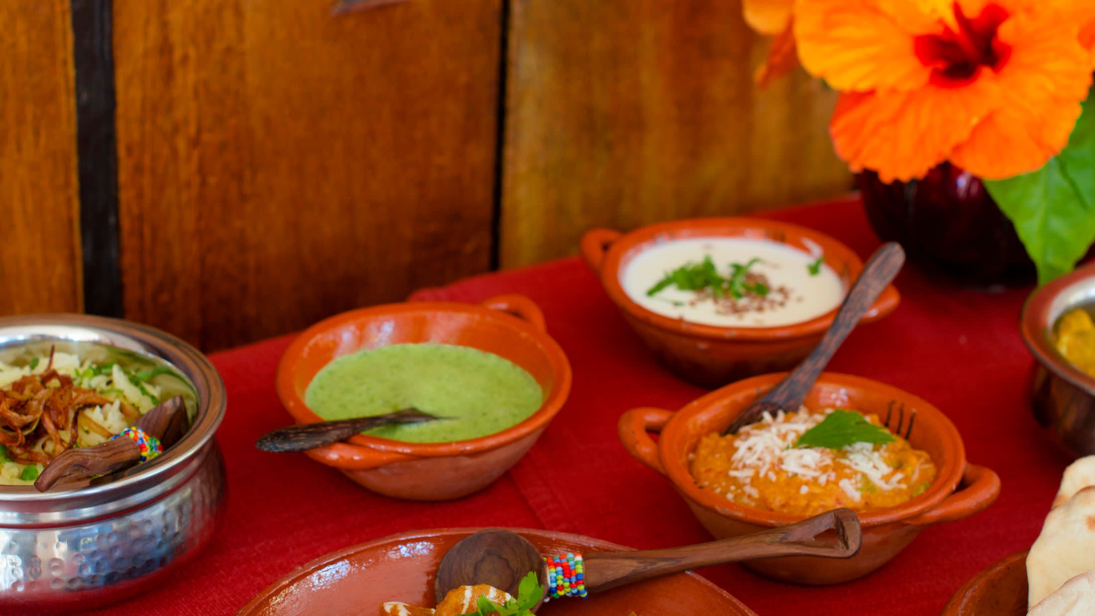 a bowl of food on a table