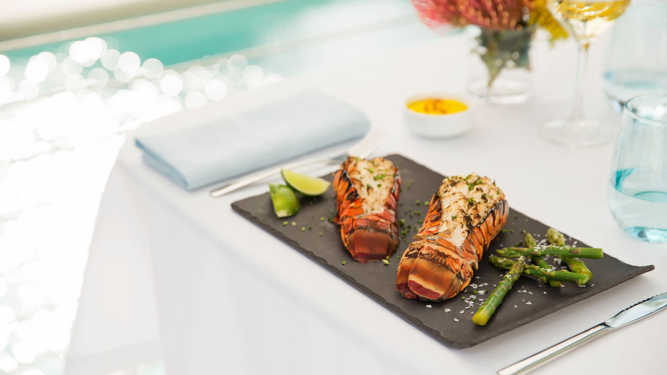 a plate of food on a table