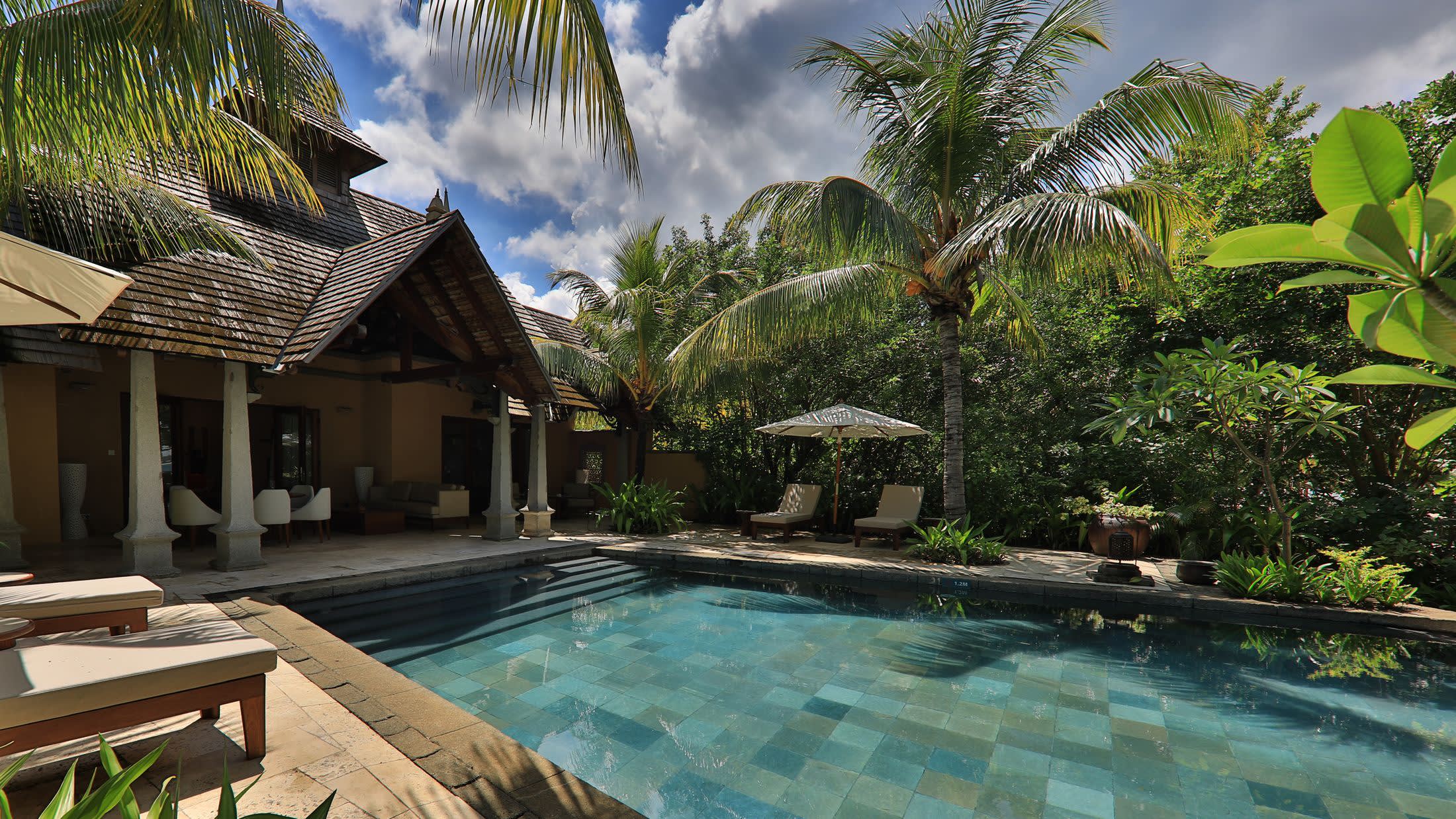 a large pool of water