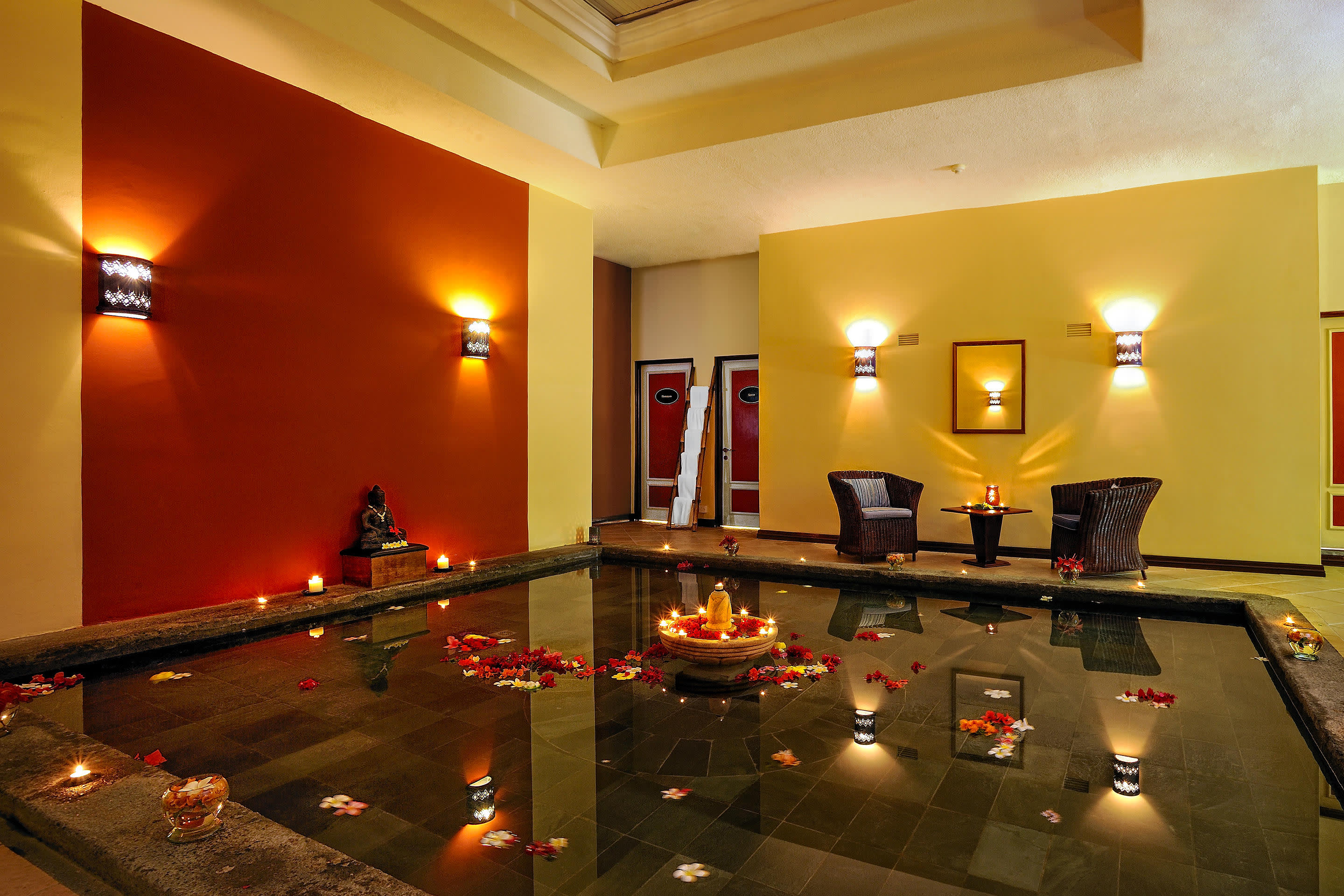 a group of people in a room