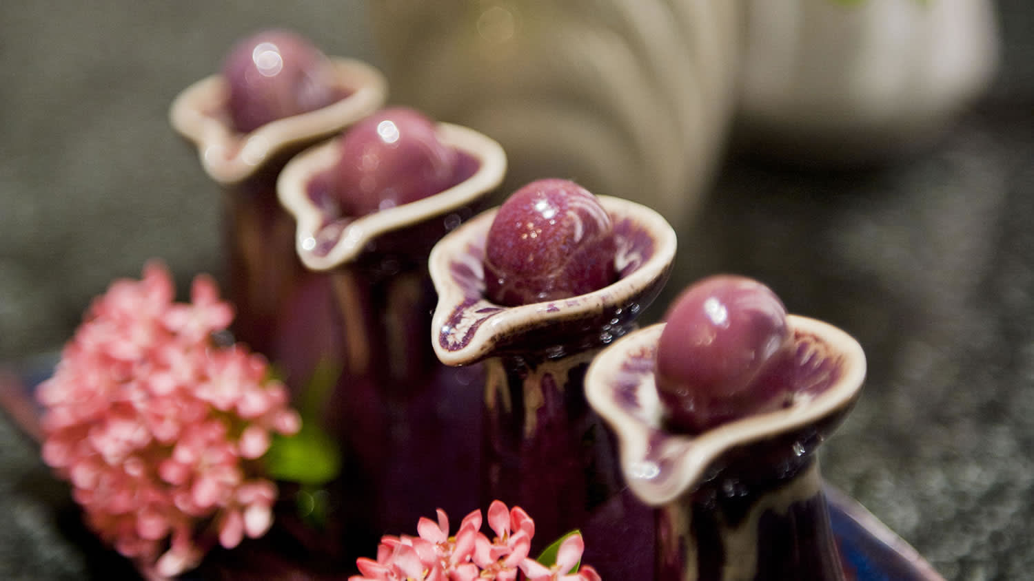 a close up of a flower