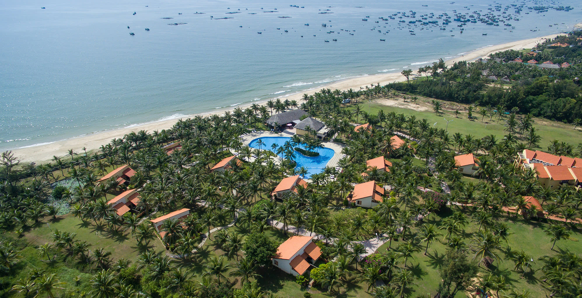a group of people on a beach