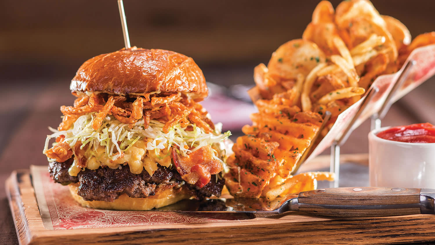 a plate of food on a table