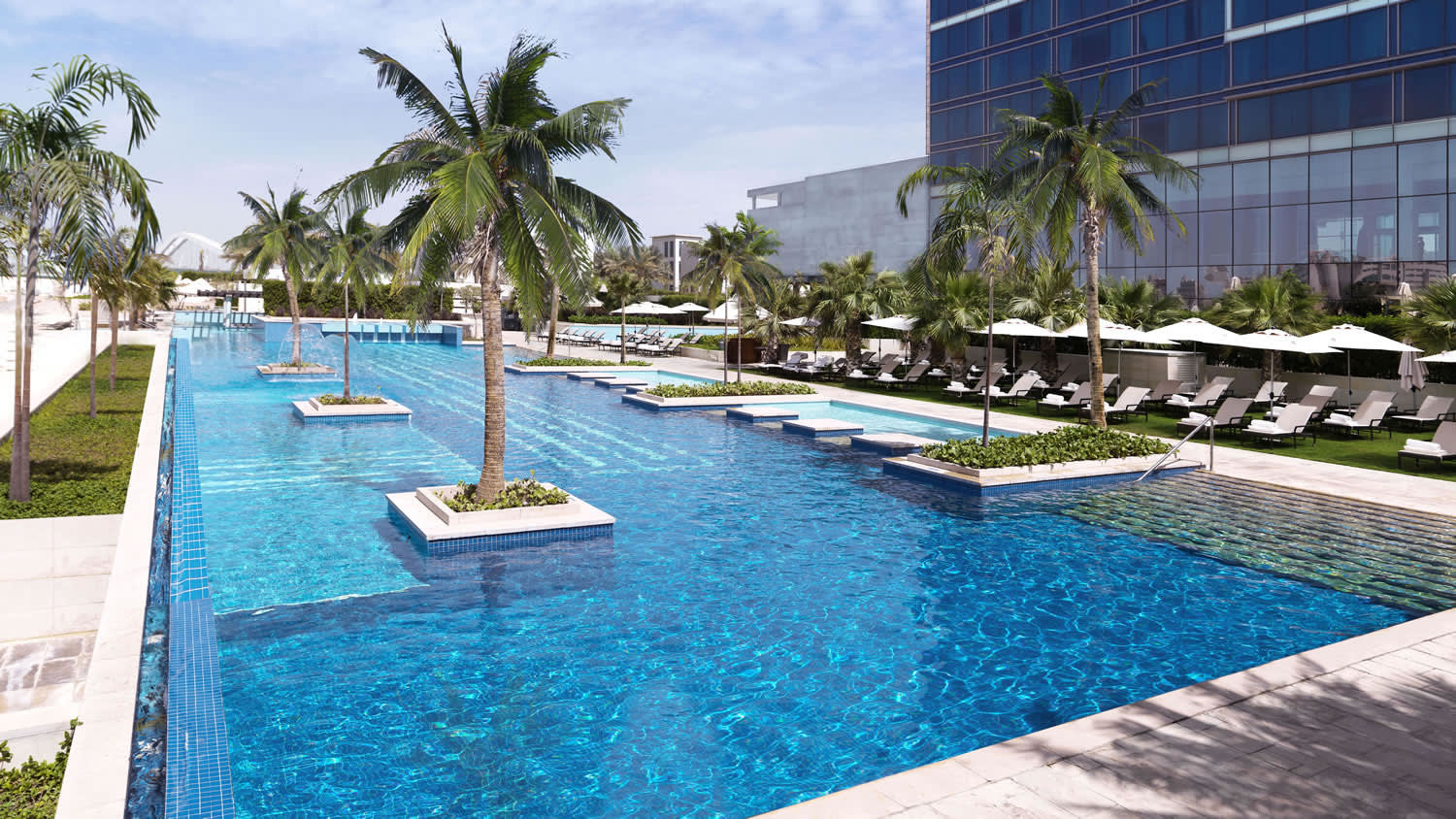 a large pool of water