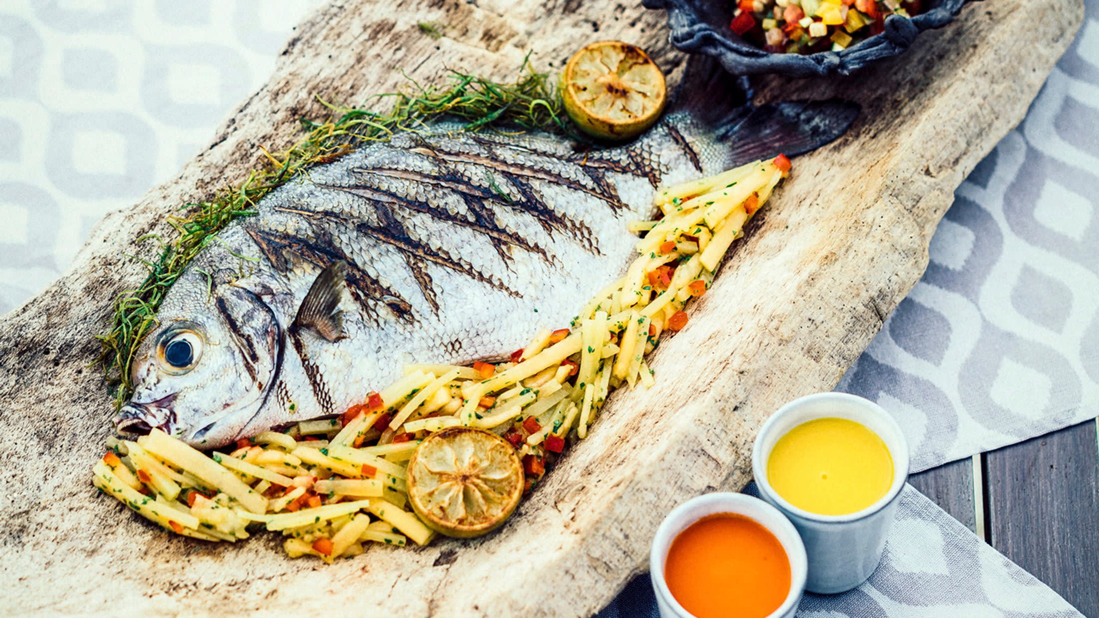 a close up of food on a table