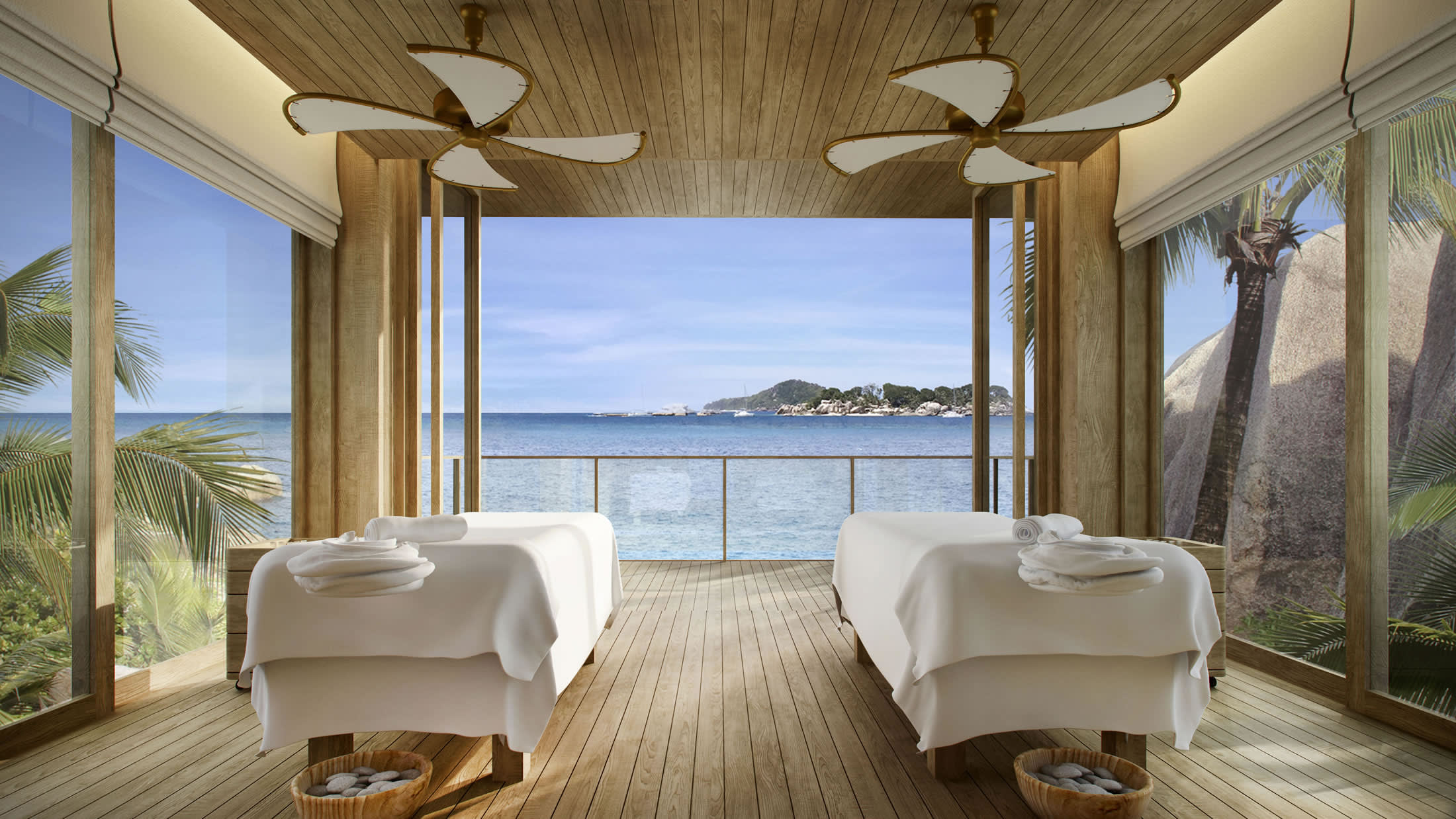 a bedroom with a large tub next to a window