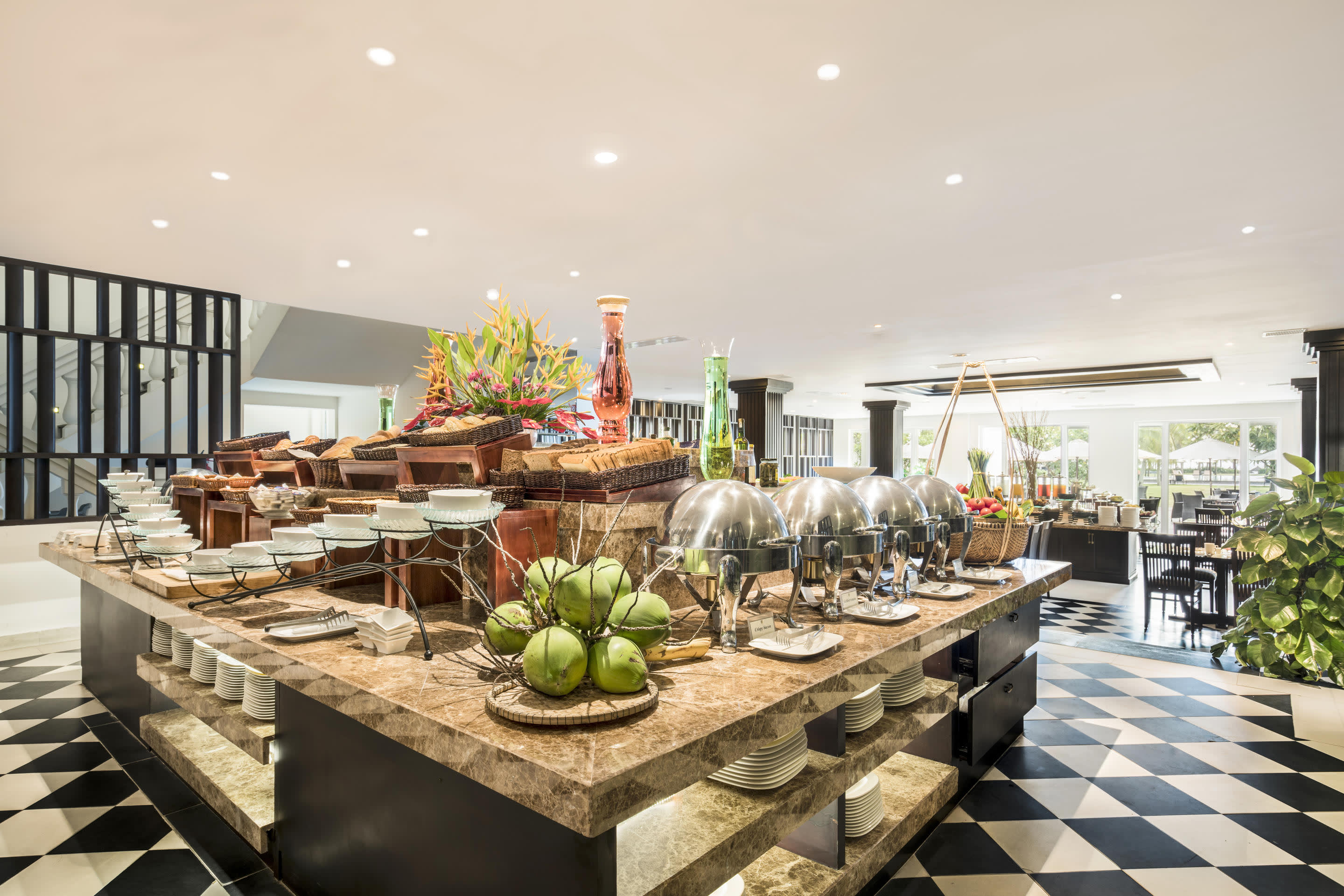 a table full of food