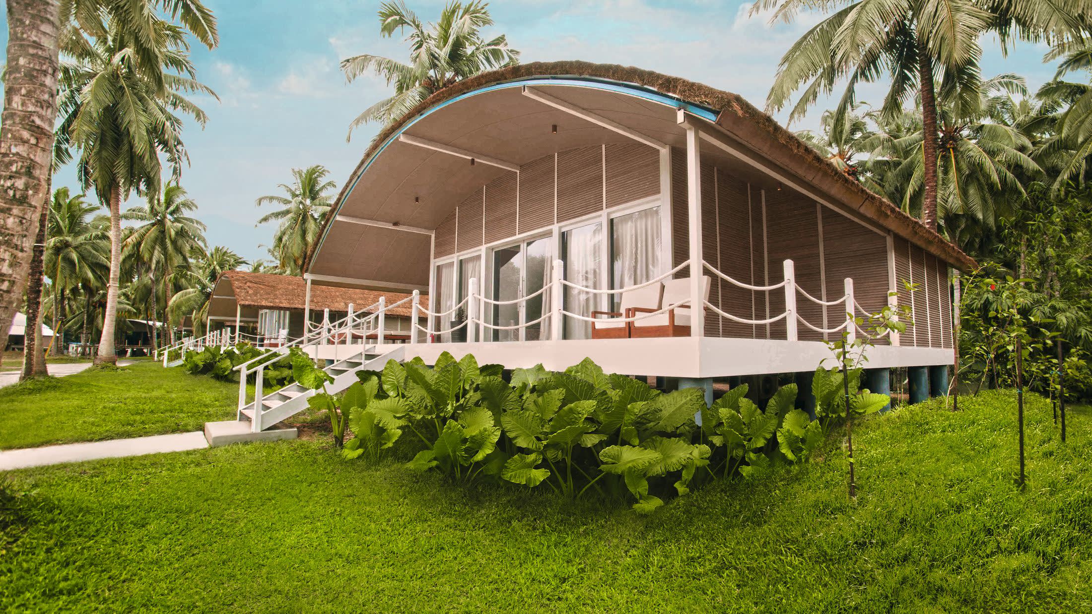 a large lawn in front of a house