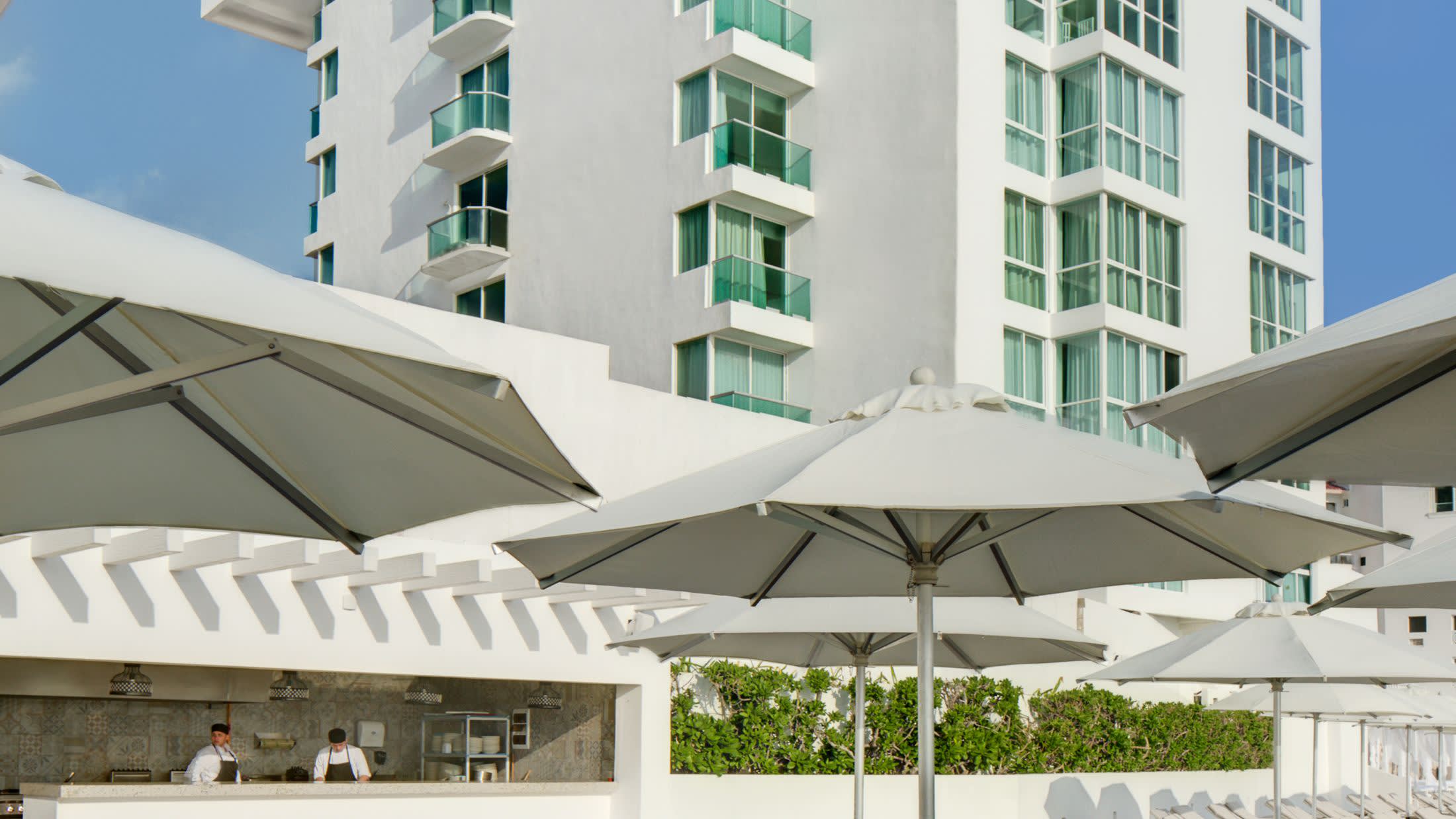 a large white building