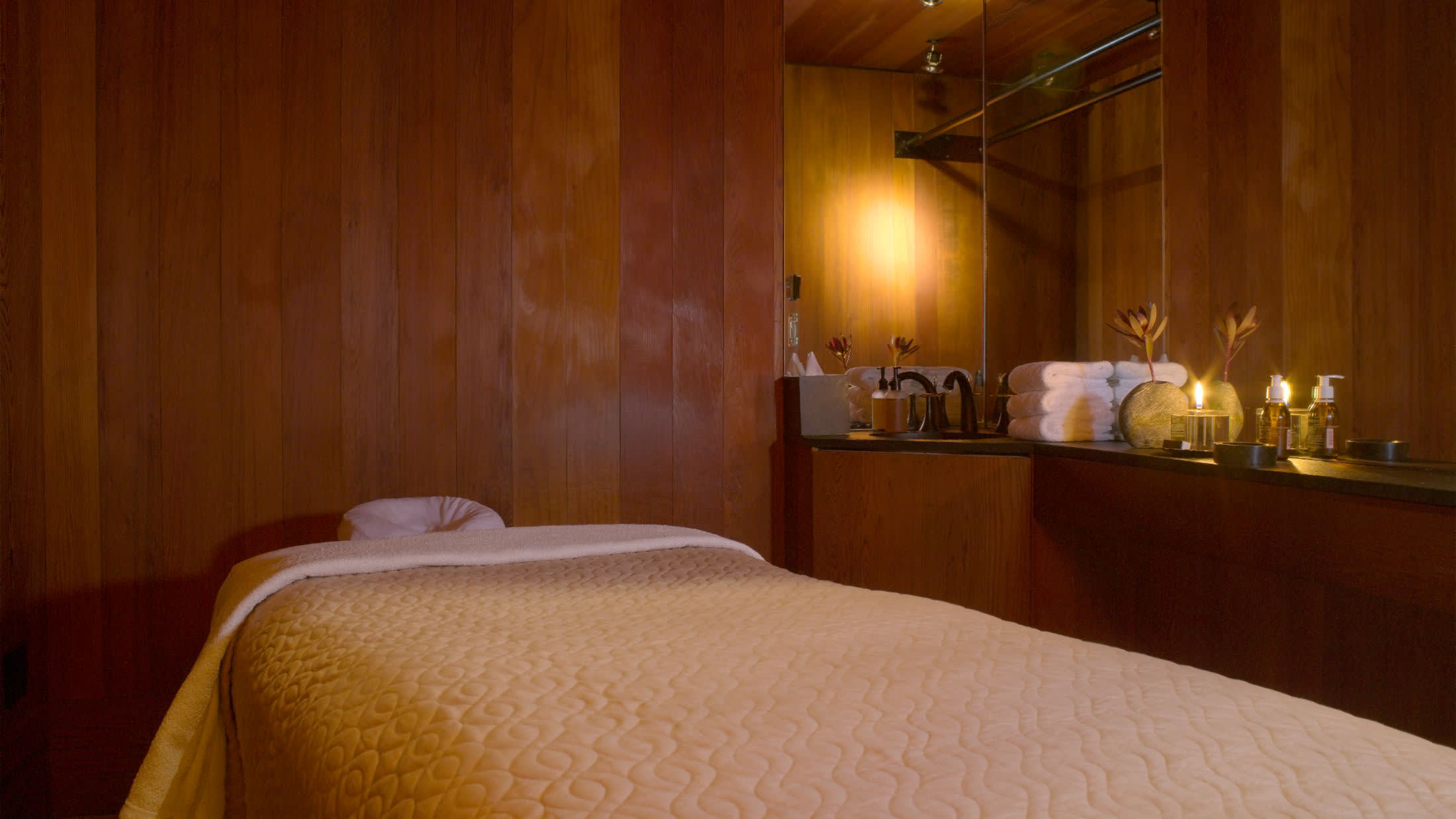 a double bed in a hotel room