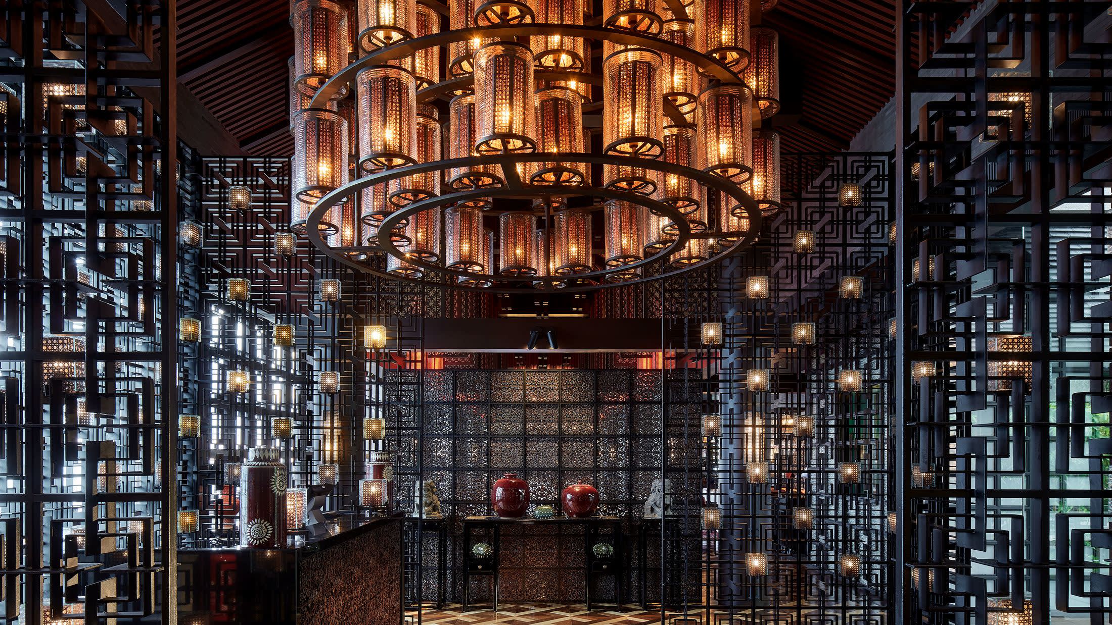 a tall building in a city