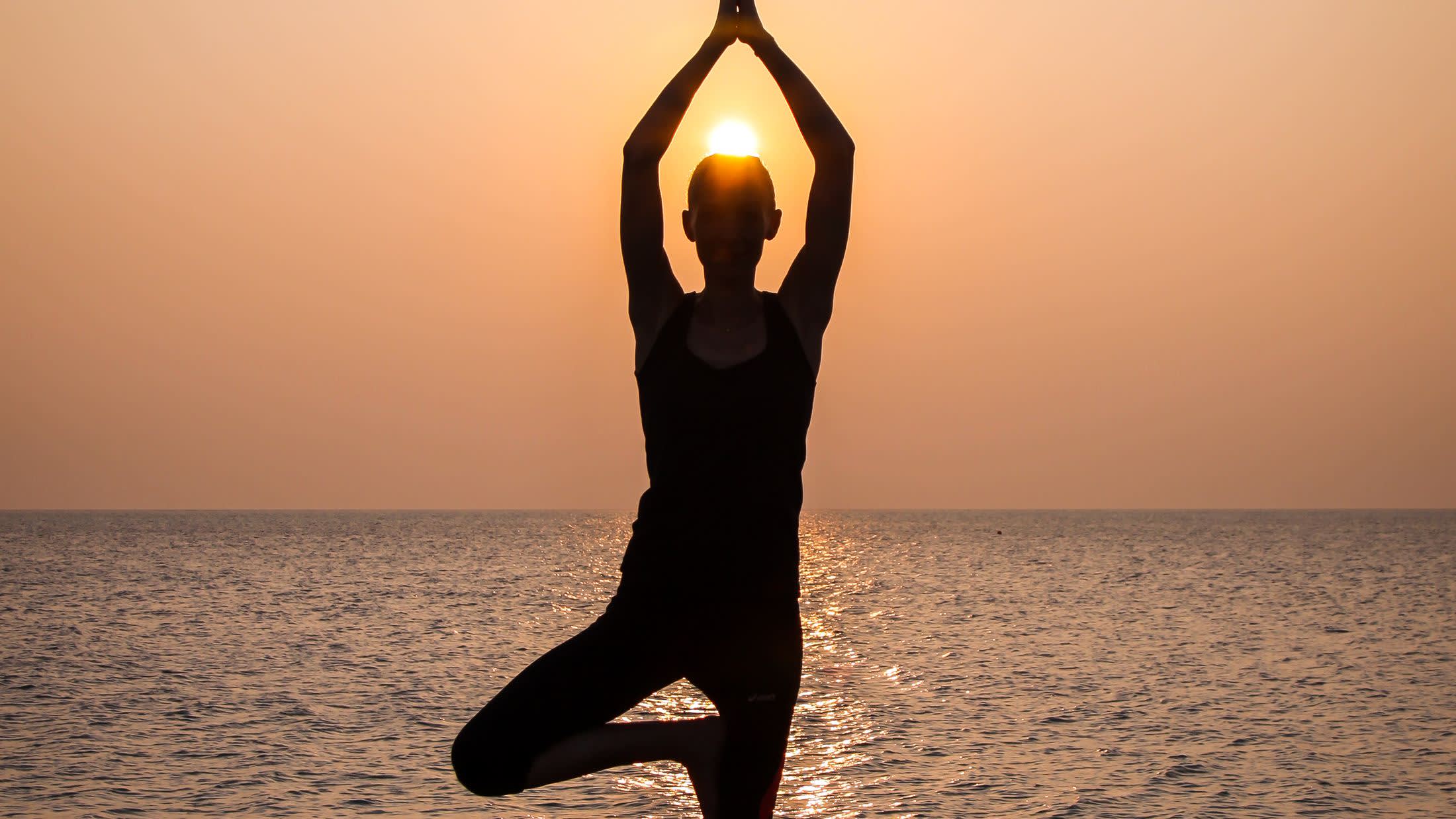 a person standing on a beach