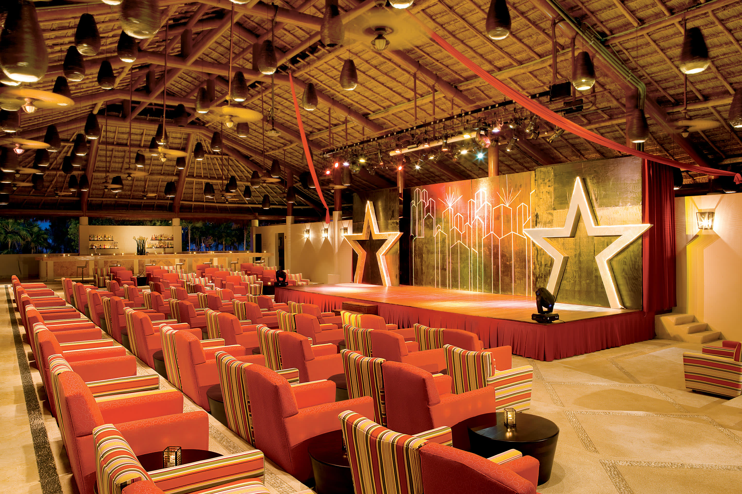 a group of people in a room