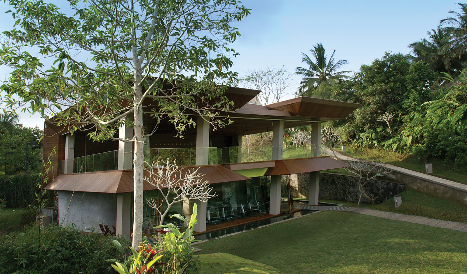 a large lawn in front of a house