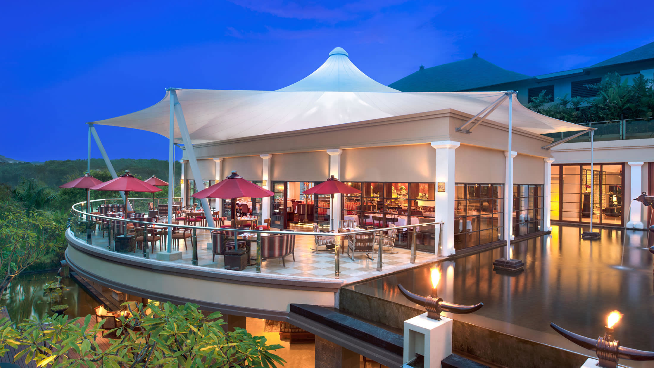 a boat sitting on top of a building