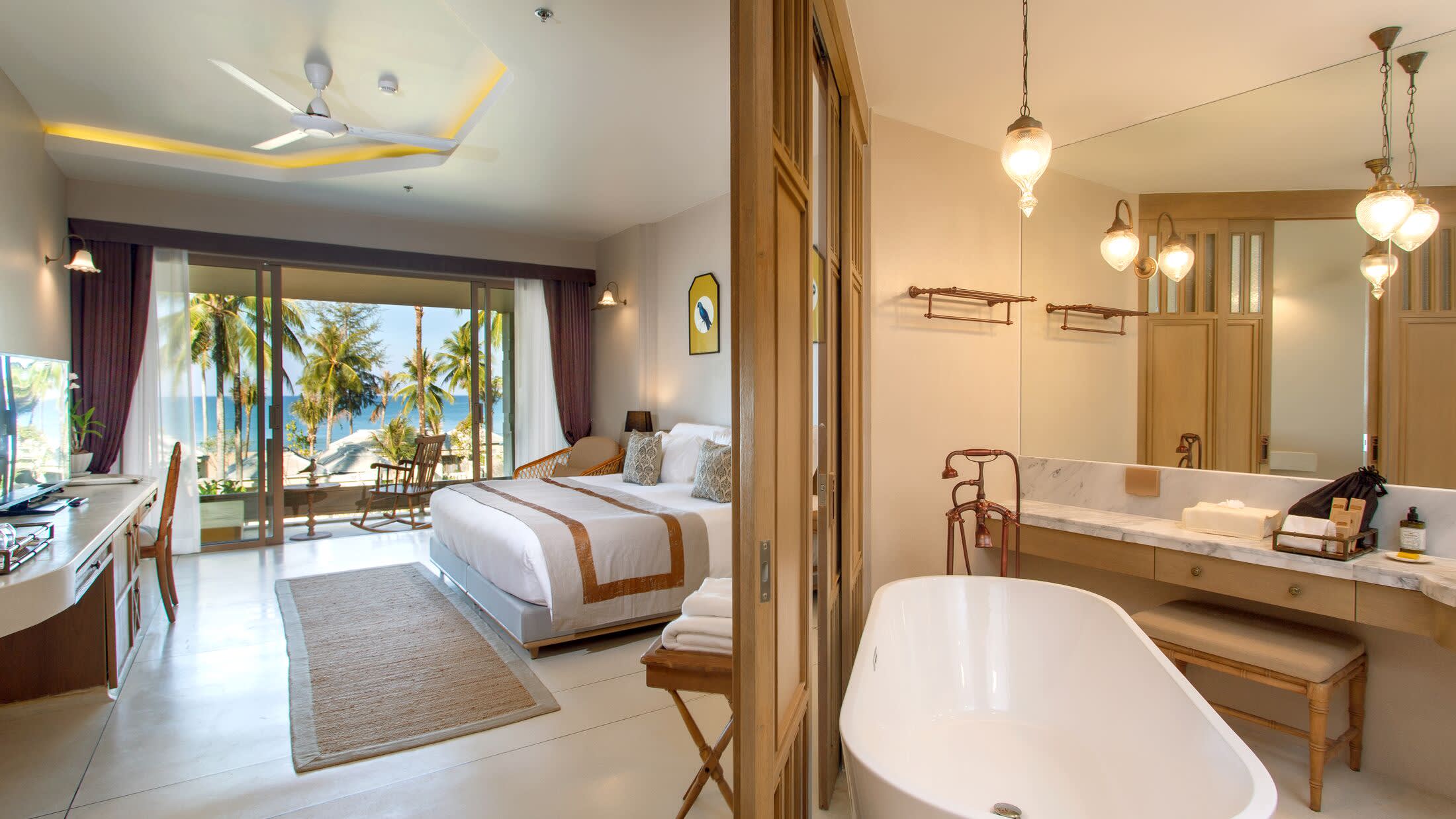 a room with a sink and a mirror