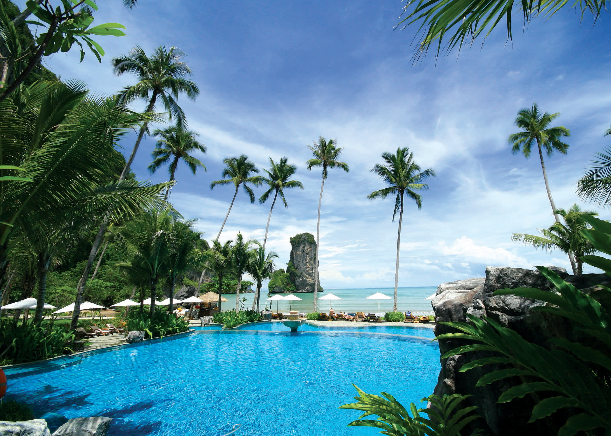 Beachfront swimming pool