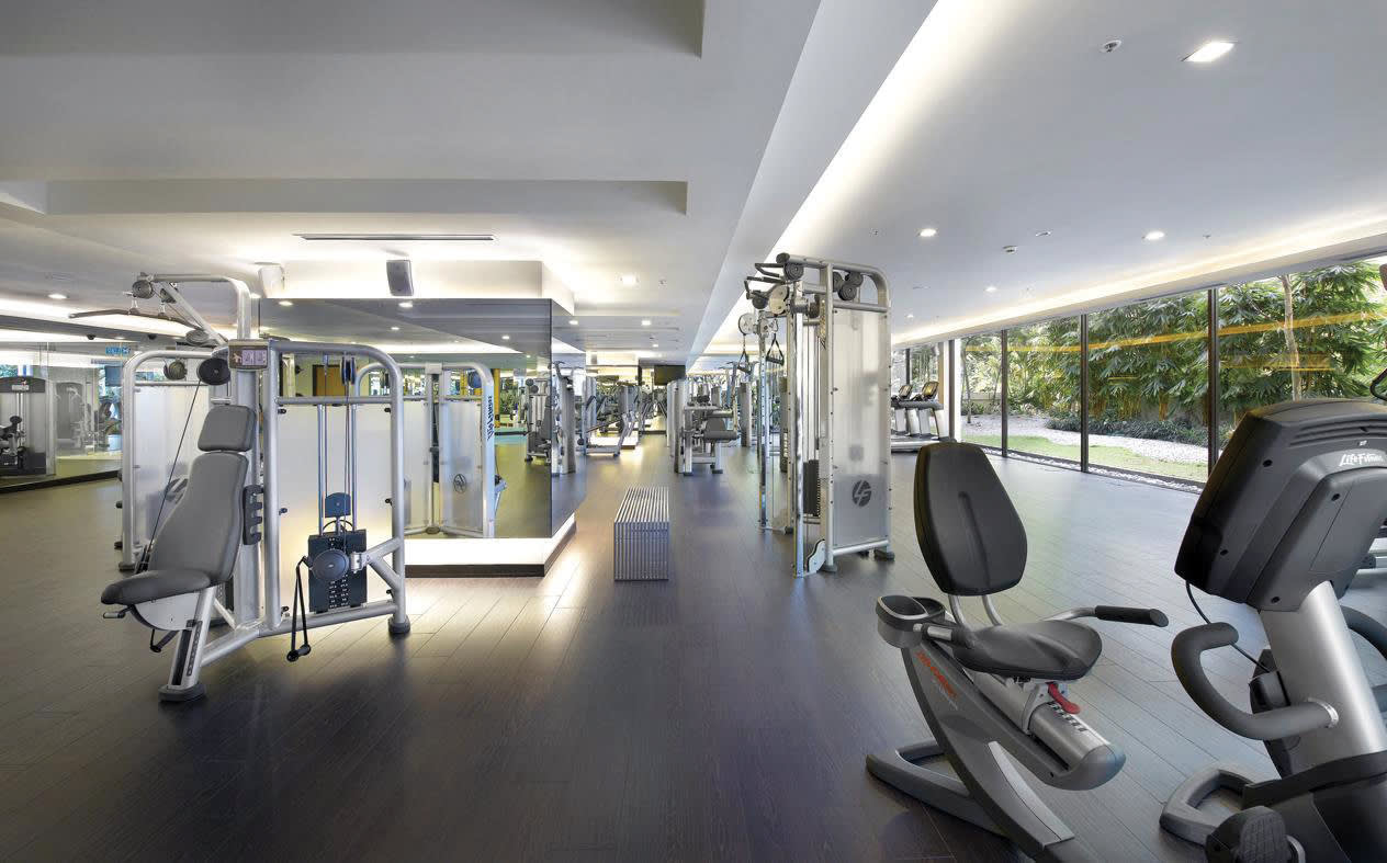 a group of people in a room