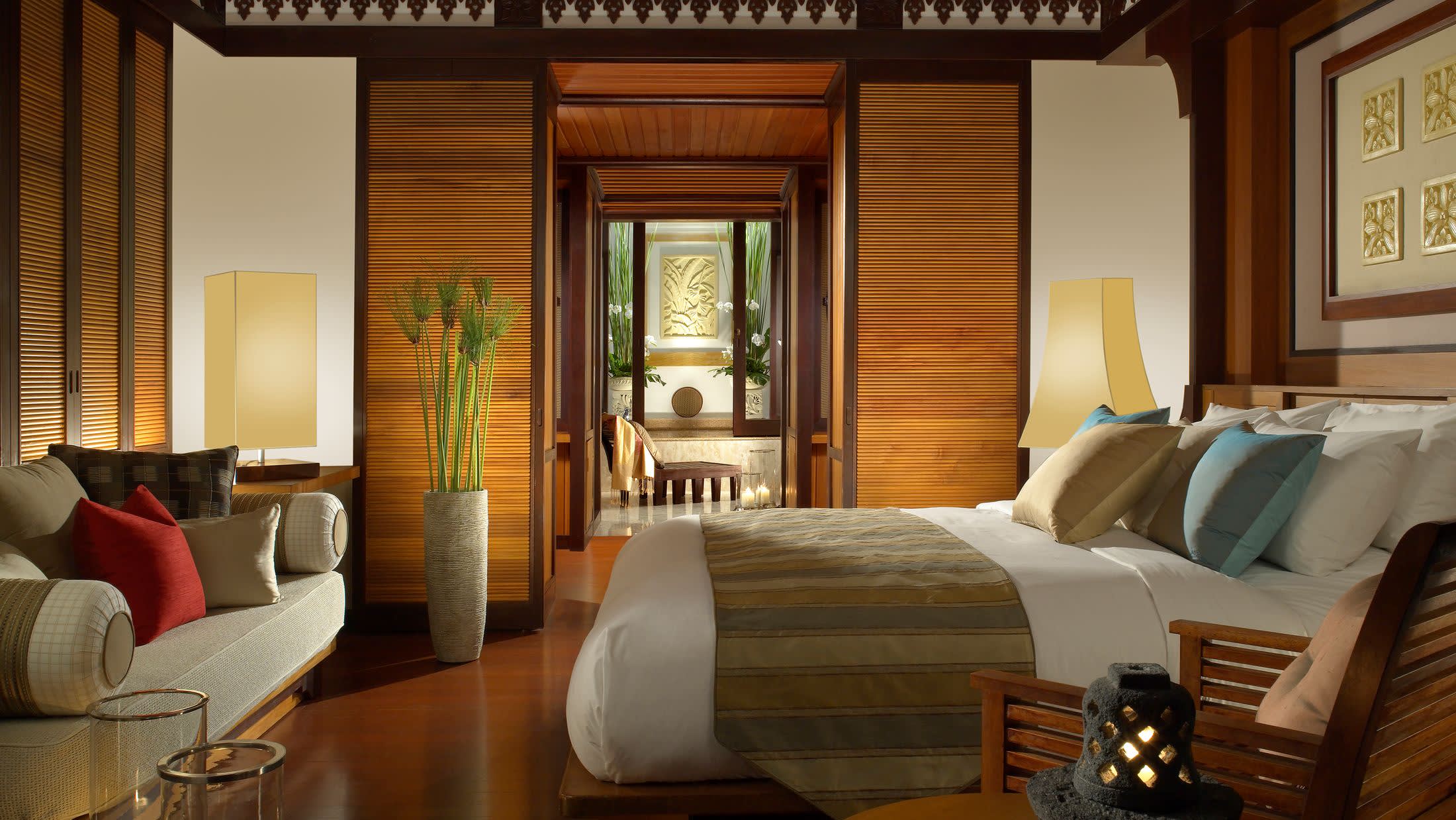 a living room filled with furniture and a large window