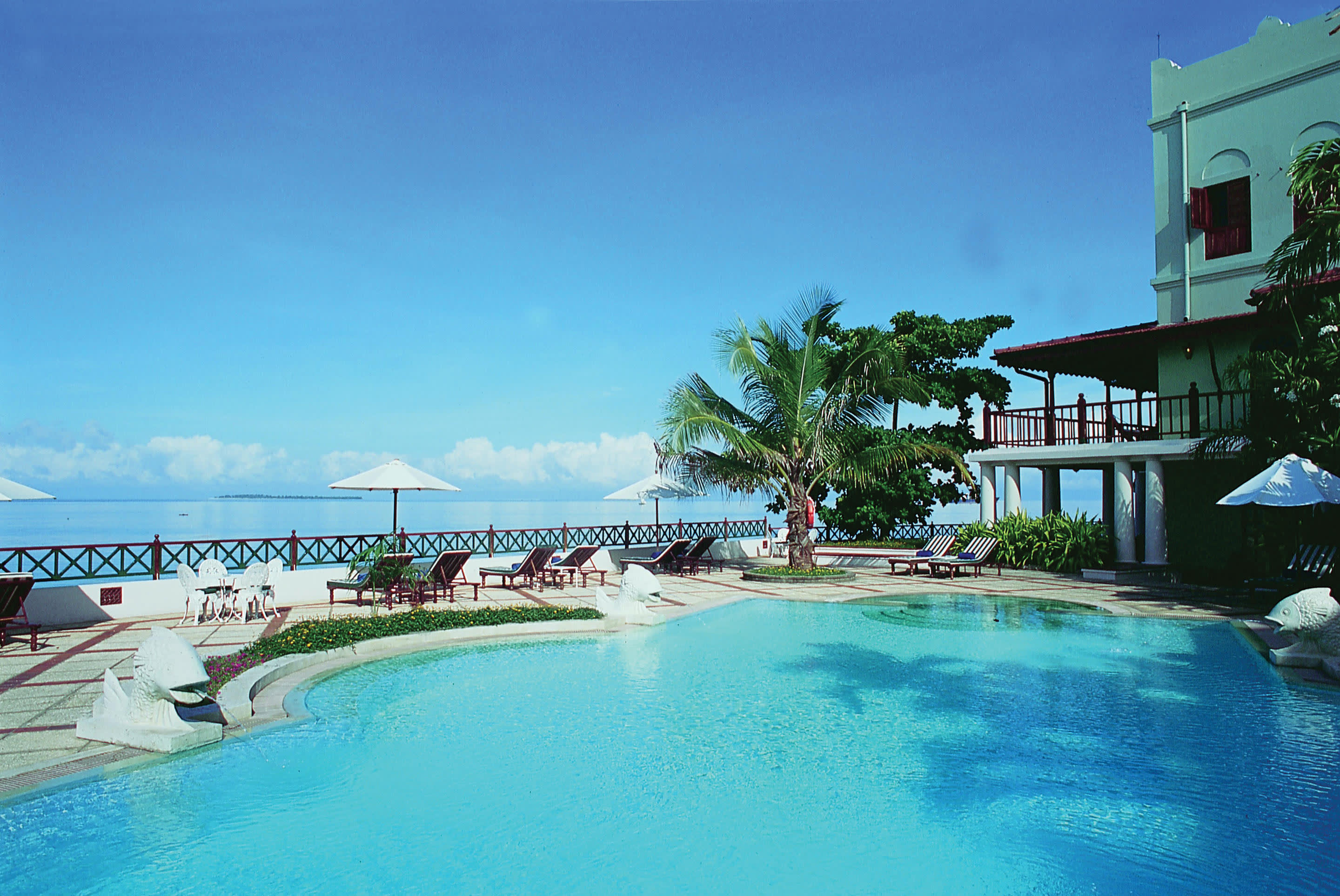 a large pool of water