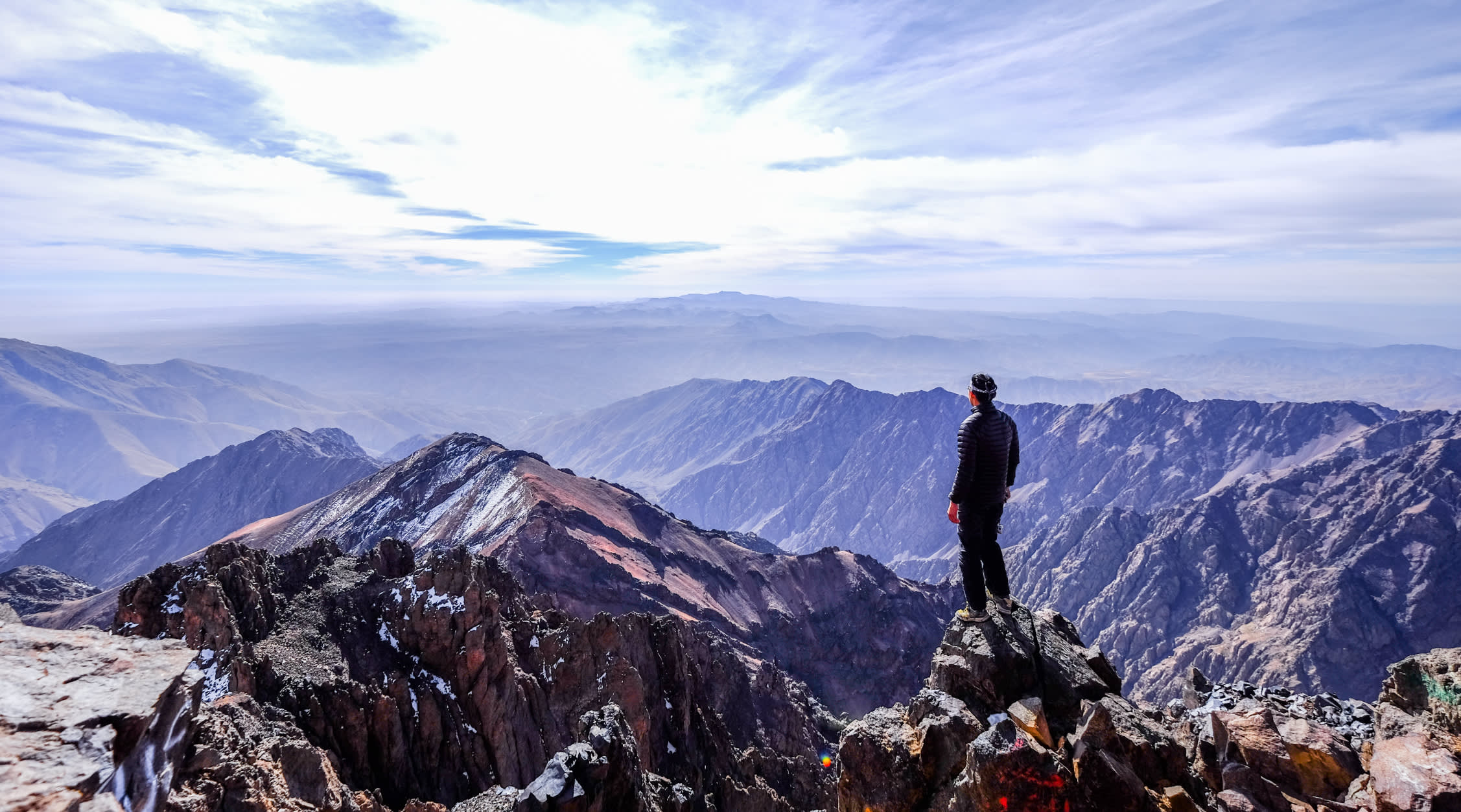 Toubkal summit view morocco
