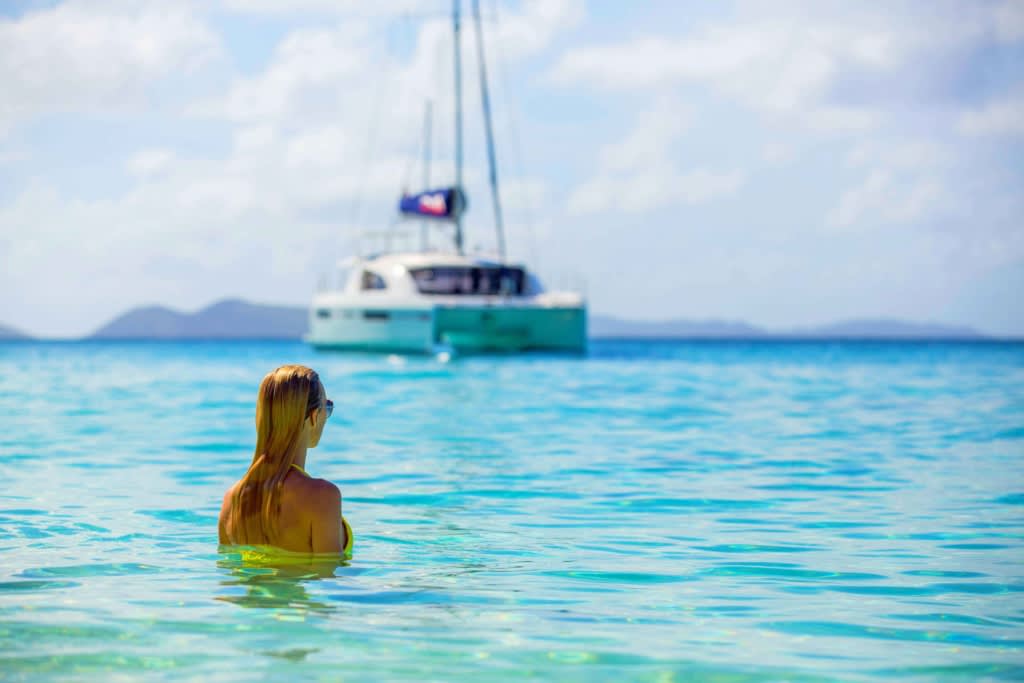 Schwimmen in der Springbay BVI