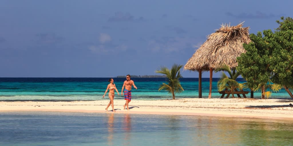 Beach on Moho Cay Belize