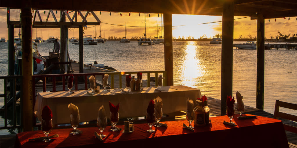 Sunset at Potters By The Sea on Anegada Island BVI