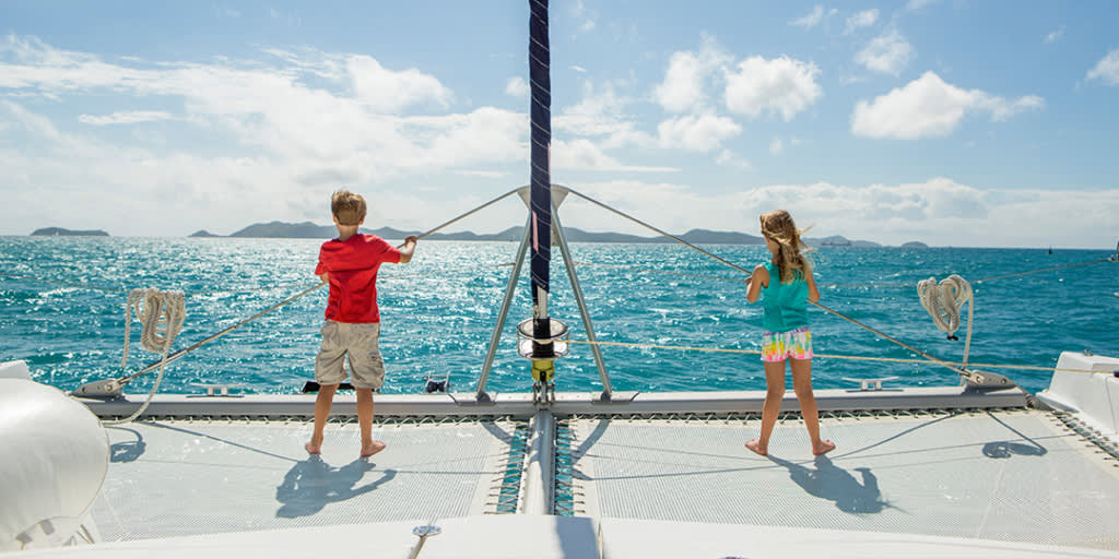 Children looking out to sea