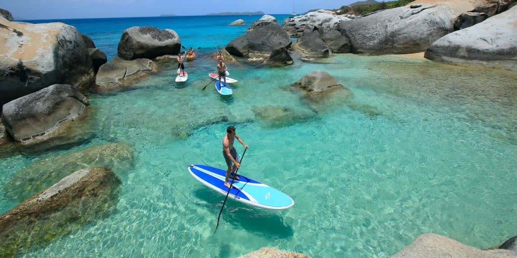 People Stand Up Paddling & Kayaking in BVI