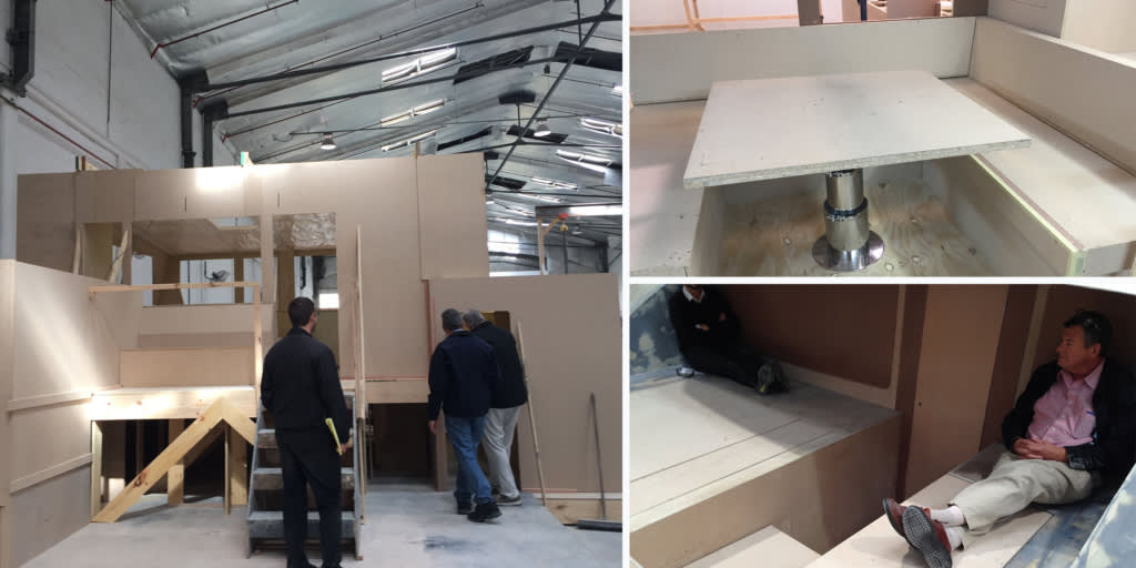 Catamaran testing - plywood mock up