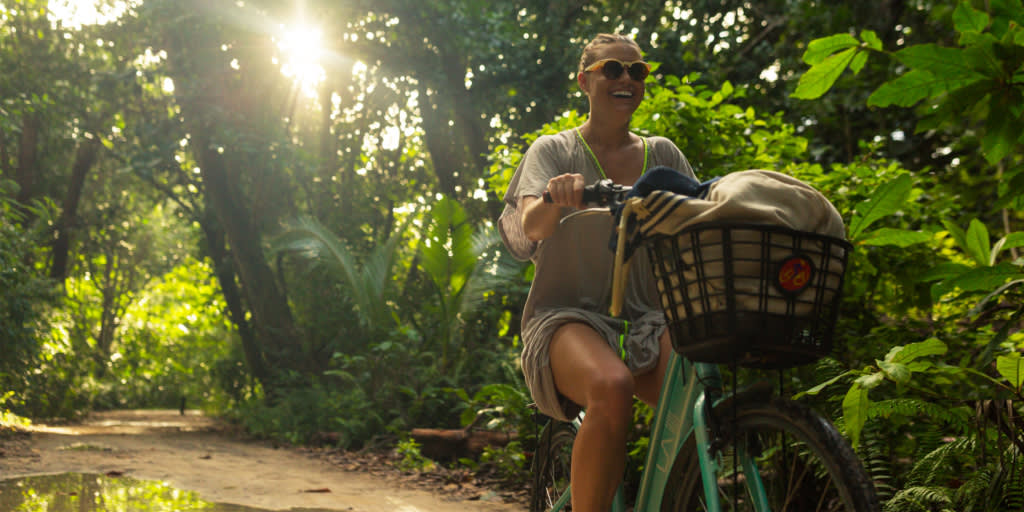 Bike ride on La Digue in the Seychelles