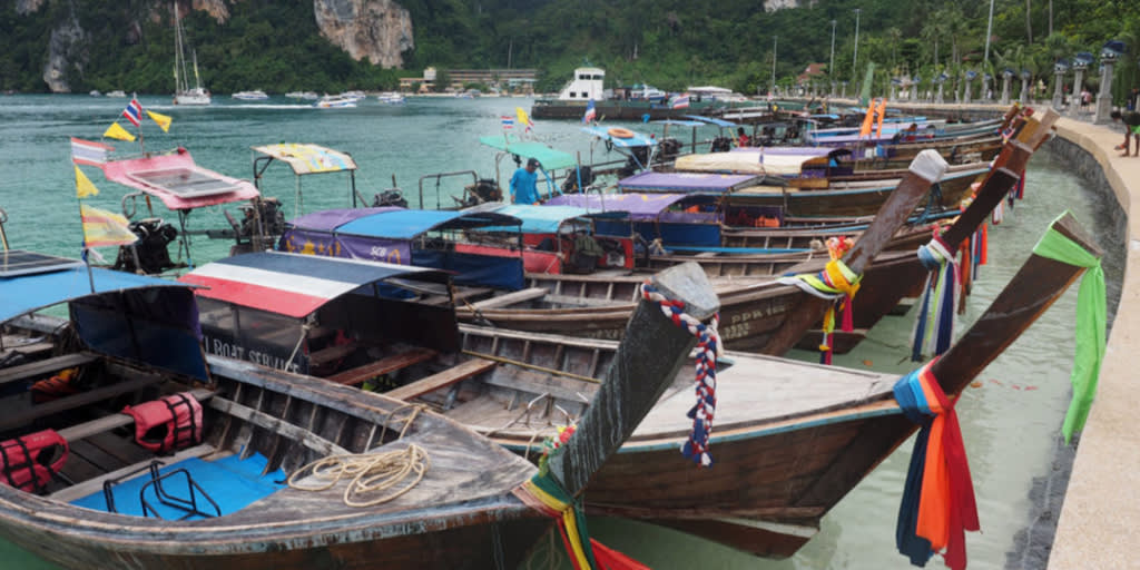 boats along dock