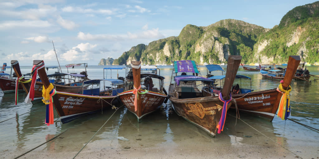 Longtail Boote in Phuket Thailand