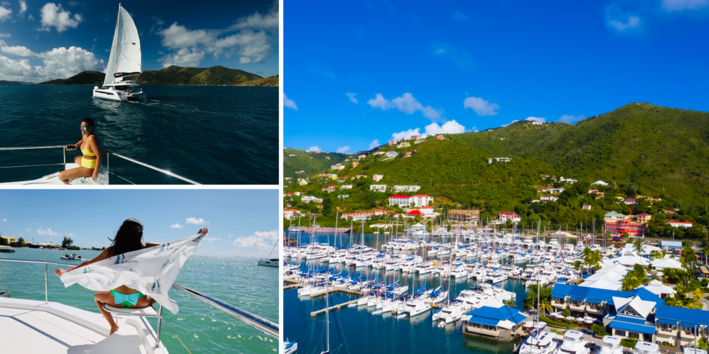Women in BVI on Moorings Yacht
