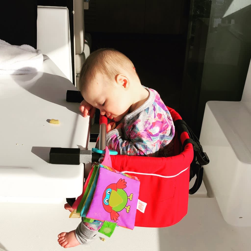 baby on yacht