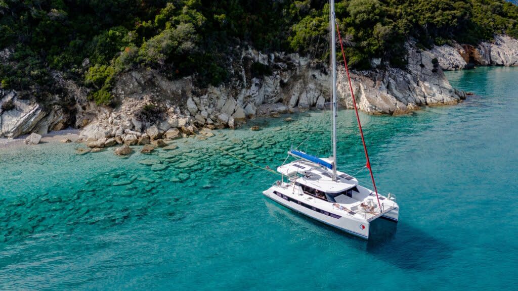 Catamaran in Greece