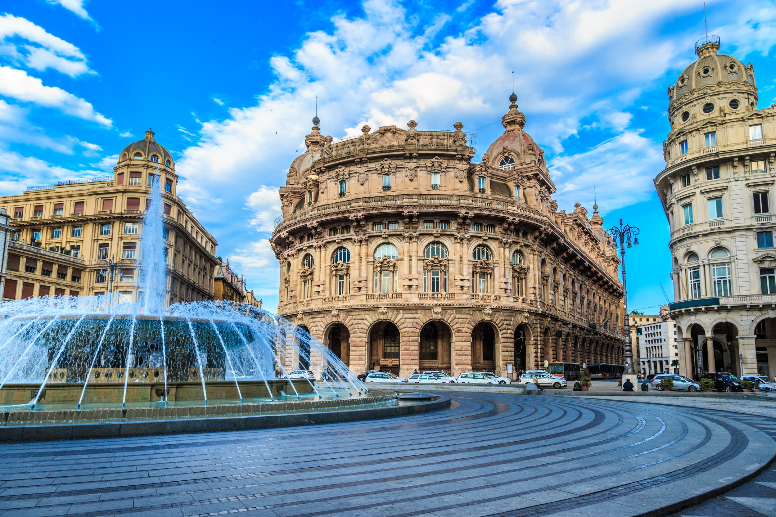 Calle de Alcala and Gran Via in Madrid , Spain