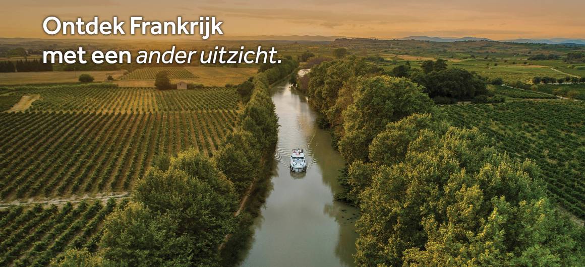Luchtfoto van het Canal du Midi