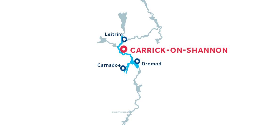 Carrick-on-Shannon RETURN 3-Night Itinerary Map