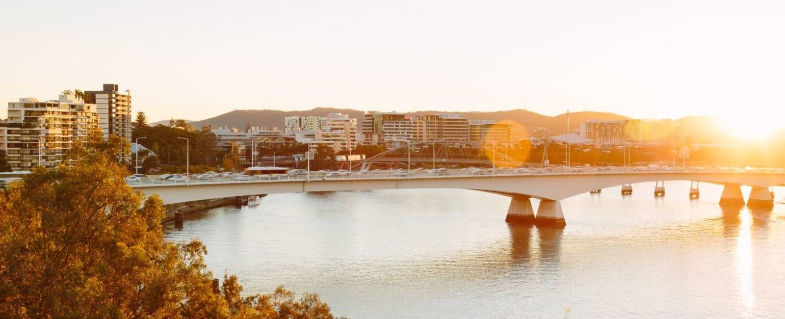 Australien - Queensland - Brisbane - Flod - Solnedgang.jpg
