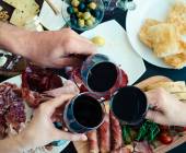 Red wine tasting in Italy